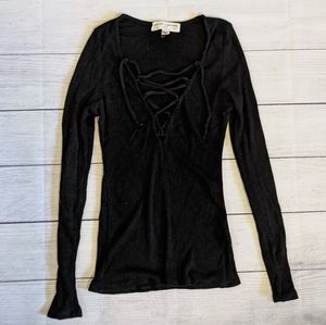 Urban Outfitters Criss Cross V-Neck Sweater
